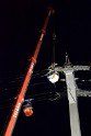 Koelner Seilbahn Gondel blieb haengen Koeln Linksrheinisch P958